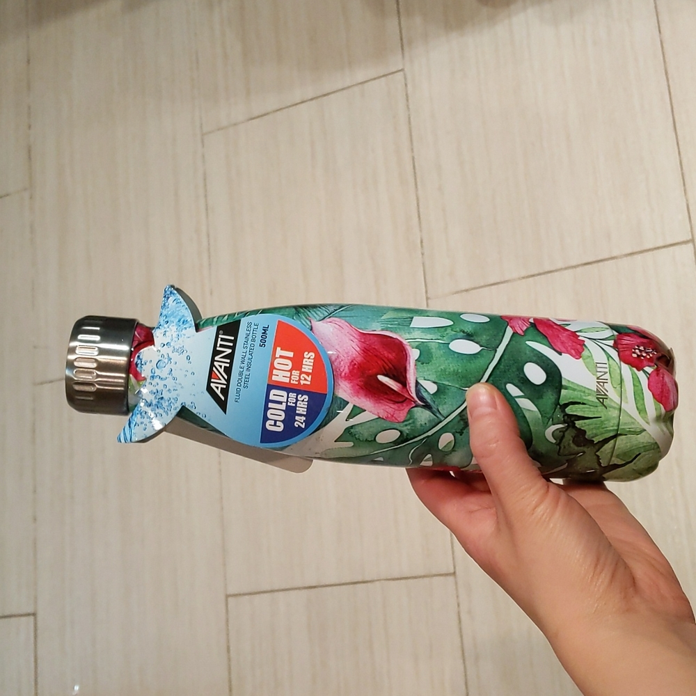 Floral water bottle